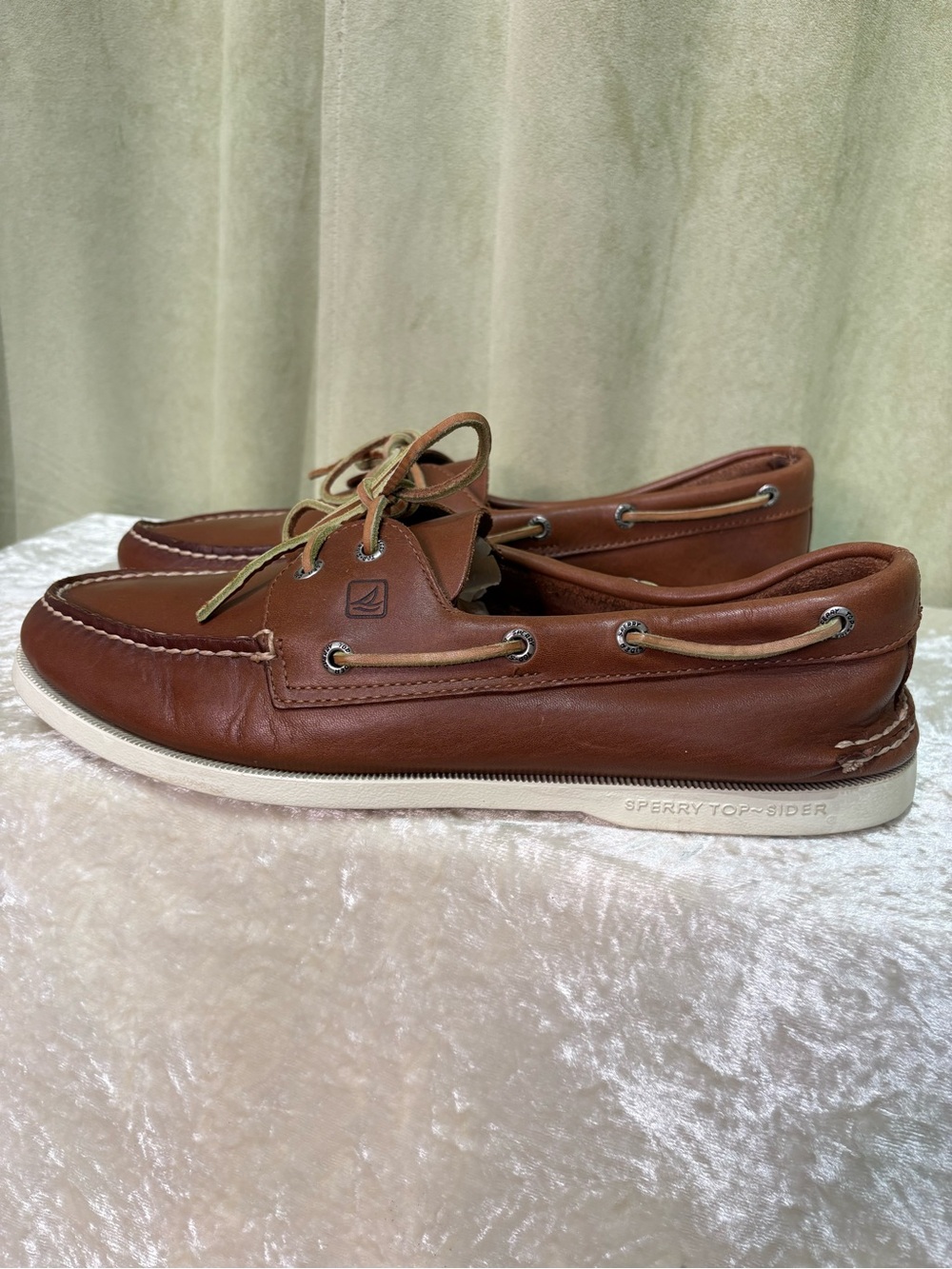Sperry Men’s Chestnut Leather 2-Eye Boat Shoes